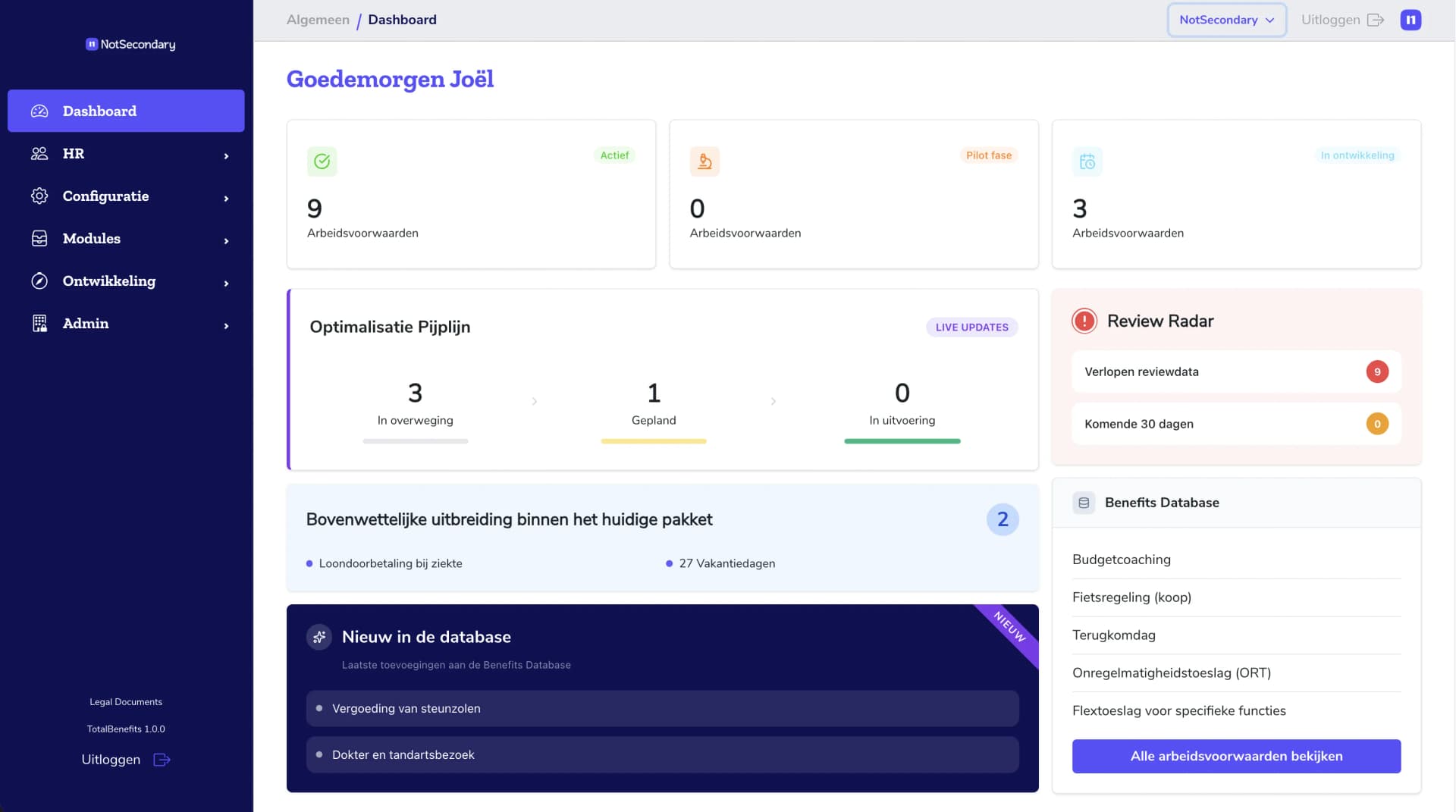 Total Benefits dashboard 1